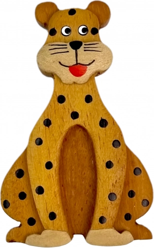 Drvena magnetna leopard – velika