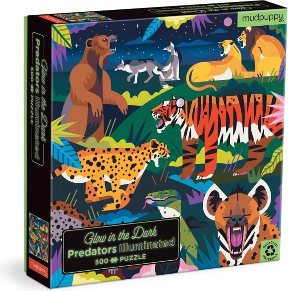 Mudpuppy puzzle predatori – svijetle u mraku, 500 dijelova