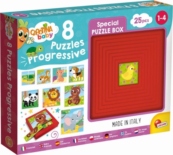 Progresivne puzzle mladunci 8 u 1 LISCIANI