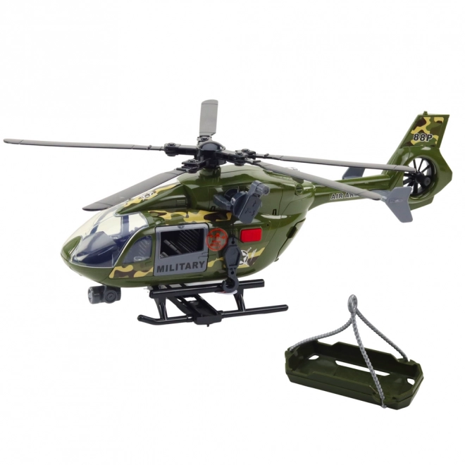 Vojni helikopter s reflektorima i zvukovima