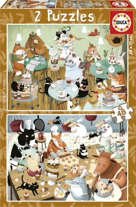 Educa Puzzle Šumske priče 2x48 dijelova