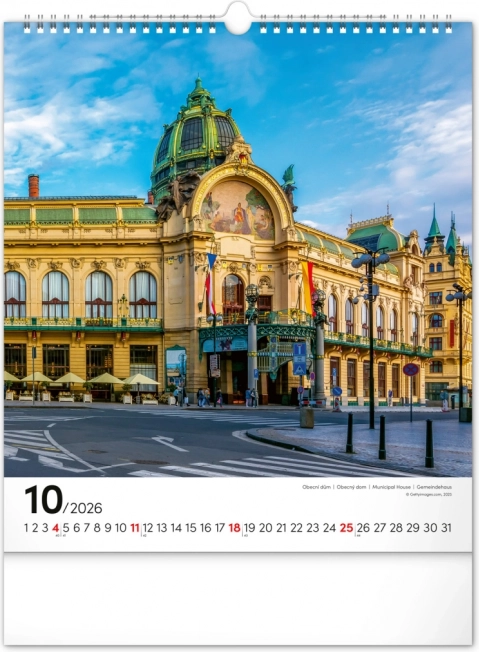 Zidni kalendar Praga 2026