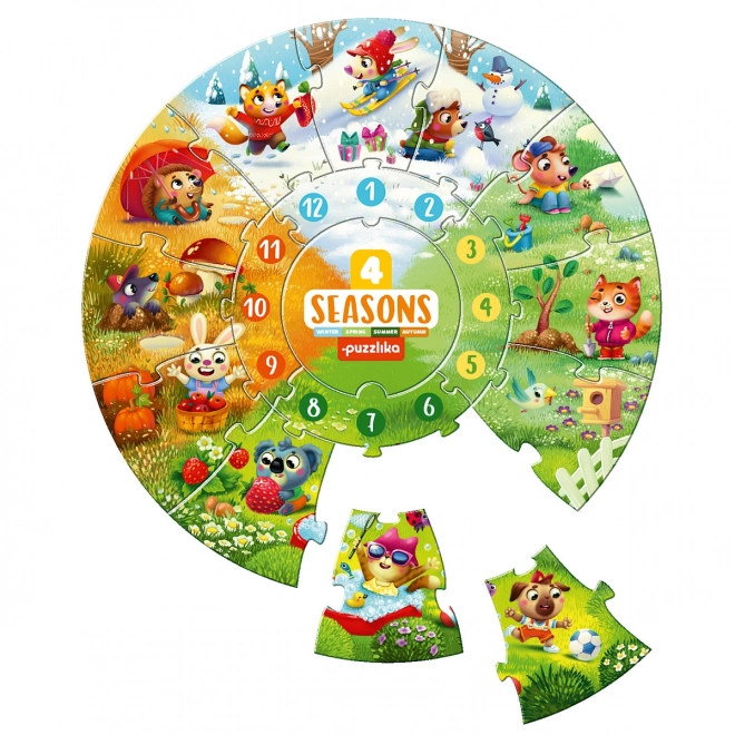 Puzzlika Četiri godišnja doba dječja edukativna puzzle