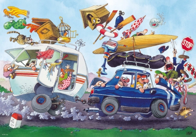 Heye puzzle Cartoon Classics: Polazak na godišnji odmor – 500 dijelova