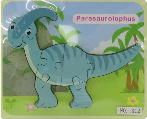 Drvena slagalica s dinosaurima 18 × 14,5 cm