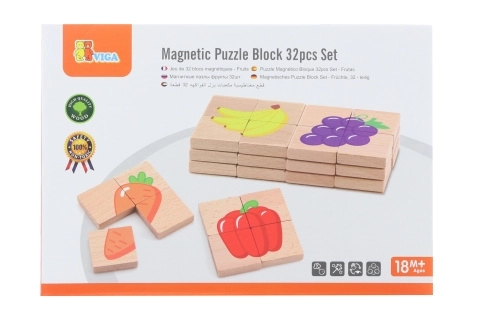 Drvene magnetske puzzle - voće