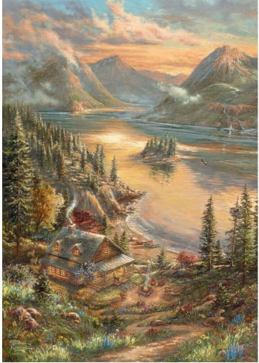 Puzzle SCHMIDT pogled na jezero 500 dijelova