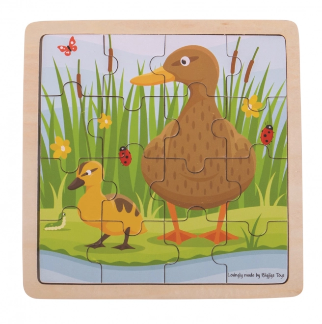 Bigjigs Toys puzzle Patkica s pačićem