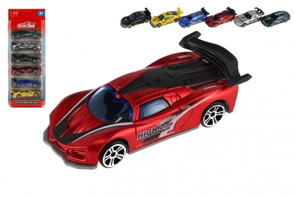 Automobil utrke 6kom metal/plastika 8cm slobodno kretanje u kutiji 10,5x27x4cm