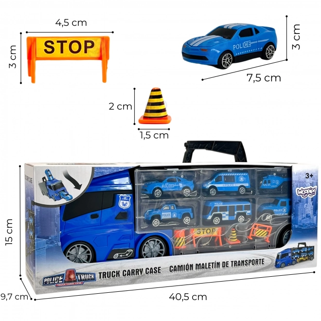 Kamion s transporterom 3u1 Plava Policija