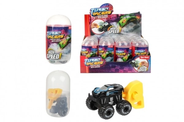 Auto terensko mini sa starterom plast 4cm u plastičnom jajetu 5x10cm 12ks u kutiji