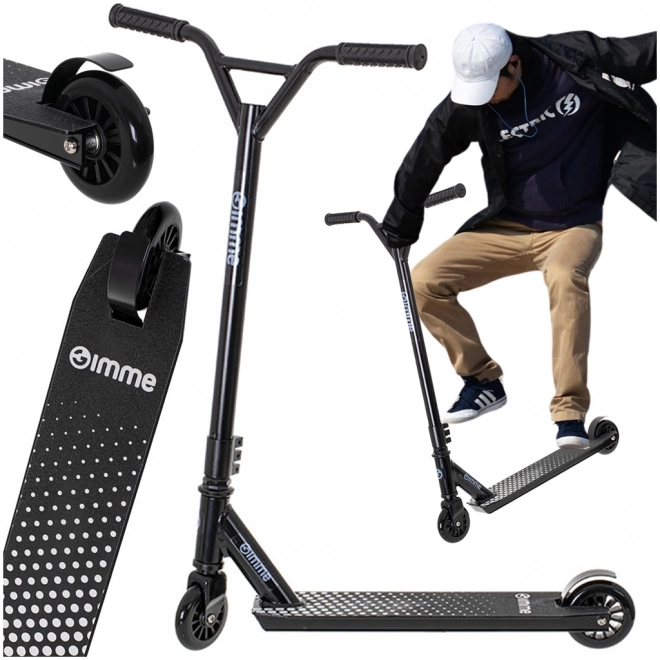 Kaskaderski romobil STIV kotači 100mm pojačana konstrukcija crna GIMME