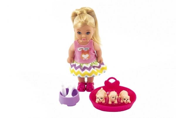 Lutka Kiki Anlily zglobna plastika 12cm s ljubimcima s dodacima u kutiji 12x16x4,5cm