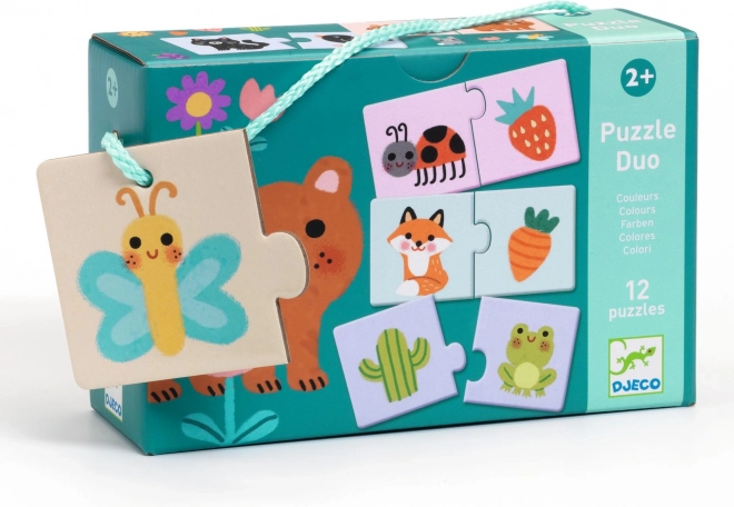 Djeco Eduludo Puzzle Duo - Boje