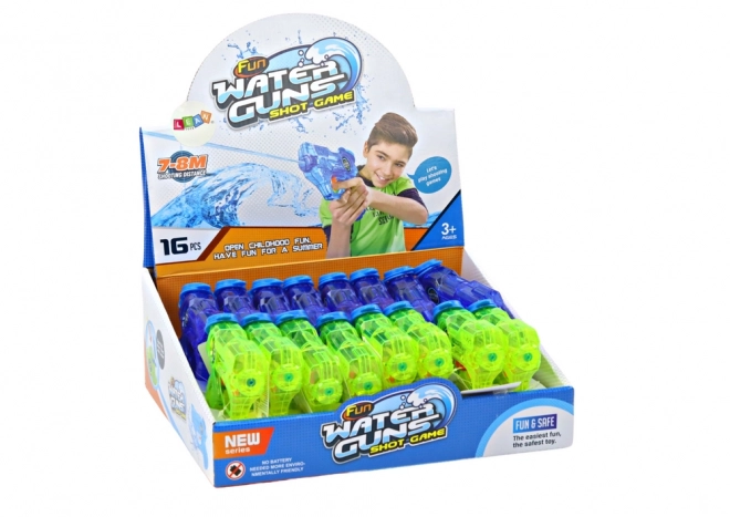 Mini vodena pištolj zelena-plava s dometom 7-8 m
