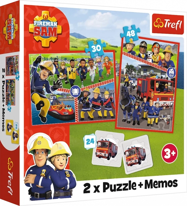 Puzzle 2u1 Vatrogasac Sam s memo igrom