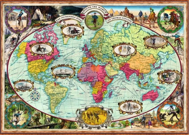 Ravensburger puzzle Put oko svijeta biciklom 1000 dijelova