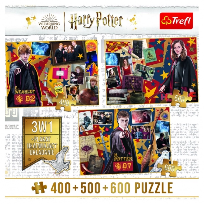 TREFL Puzzle Harry Potter: Ron, Hermiona i Harry 400 + 500 + 600 komada