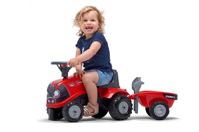 Vozeći traktor Baby Case IH crveni s prikolicom