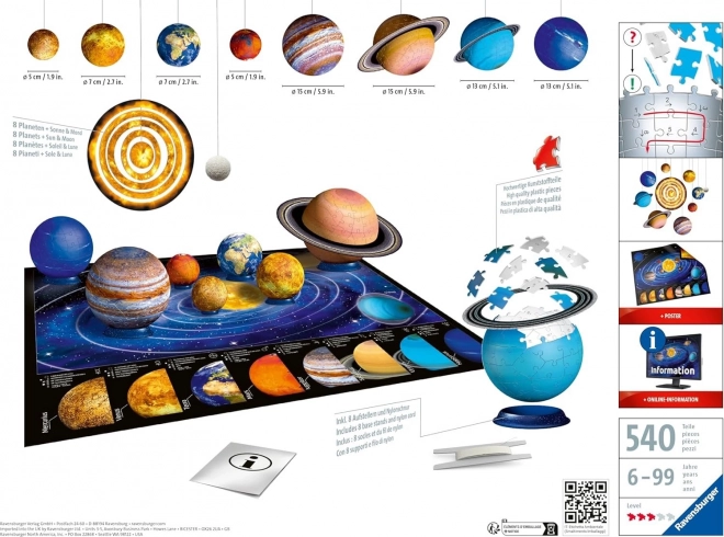 Ravensburger 3D puzzle sunčev sustav