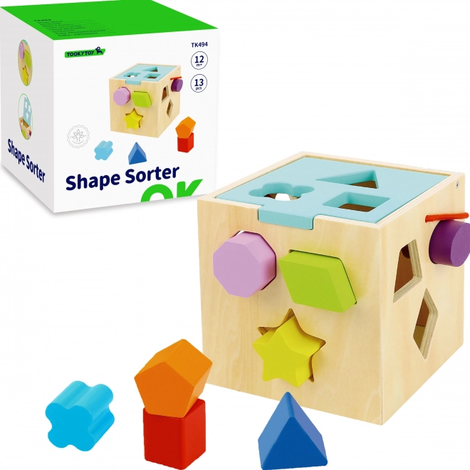 Drvena kocka s oblicima TOOKY TOY