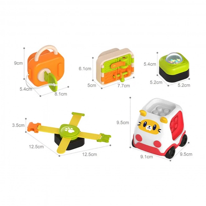 Woopie Montessori konstrukcijski set auto mačka za djecu