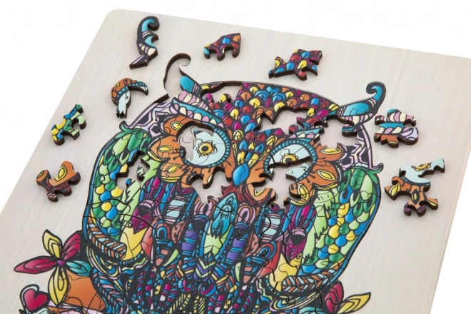Konture puzzle sova