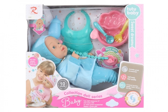 Govorena dječja lutka Tutu Baby s dodacima