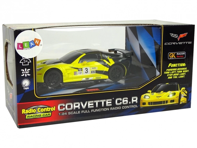 Sportski auto R/C 1:24 Corvette žute C6.R 2.4 G svjetla