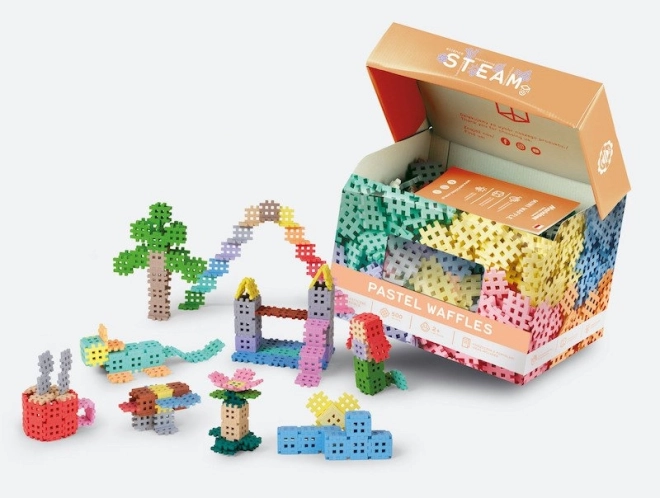 Konstrukcijske kocke Waffle mini pastel 500 komada