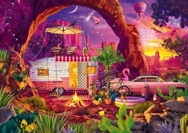 Puzzle Kampiranje u pustinji 1000 dijelova