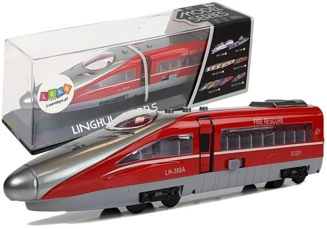 Vlak Pendolino s povlačiteljem Crveni sa zvukom i svjetlima