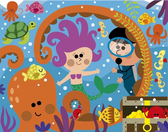 Puzzle s oslikavanjem vodom Dubine mora 30 dijelova