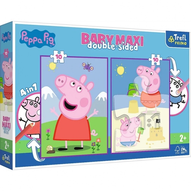 Baby MAXI 2x10 dijelova slagalice Veseli dan Peppa, Prase Peppa