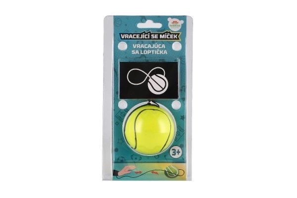 Povratna gumena lopta 6cm 4 vrste u blisteru
