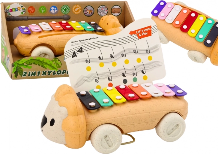 Lav čineli na kotačima Dječji šareni edukativni instrument