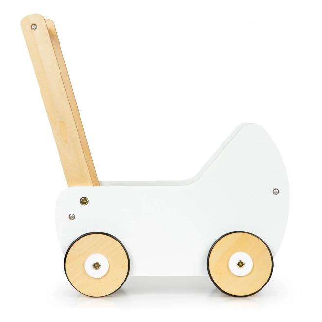 ECOTOYS Drveni kolica za lutke bijela
