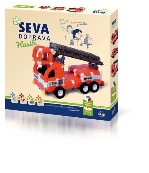 Građevni set SEVA PROMET Vatrogasci plastika 545 dijelova u kutiji 35x33x5cm