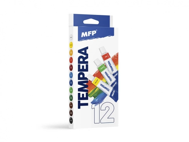 Tempere boje 12 kom 12ml u kutiji 10x25x2cm