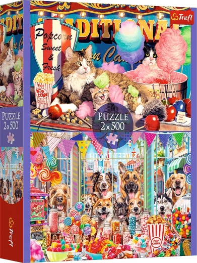 Puzzle 2x500 – dlakavi prijatelji TREFL