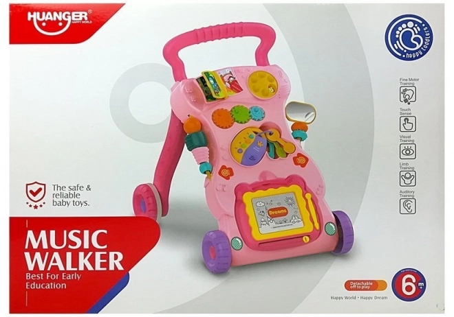 Dječja kolica s klackalicom ružičasta