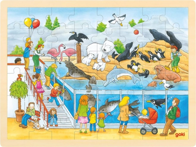 Drvene puzzle Posjet Zoološkom vrtu 48 dijelova