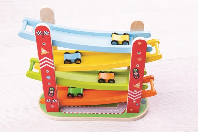 Drvena trkaća staza za automobile od Bigjigs Toys