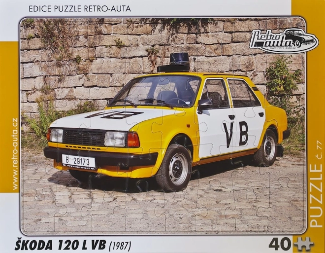 Puzzle RETRO-AUTA ŠKODA 120 L VB (1987) – 40 dijelova