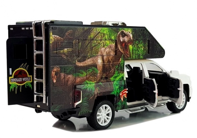 Bijeli kamper s dinosaurima
