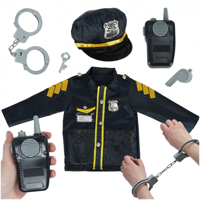 Dječji karnevalski kostim policajac sa setom dodataka, lisice i šešir, za starost 3-8 godina