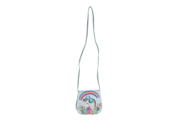 Kabelka/Torba jednorog s kamenčićima plastika 4 boje u vrećici 17x15x3cm