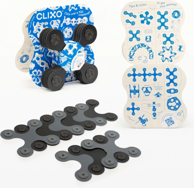 Dizajnerski paket Clixo magnetski blokovi, crni