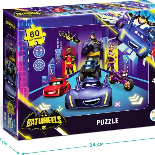 Puzzle DODO Batwheels: Noćna Vožnja 60 Dijelova