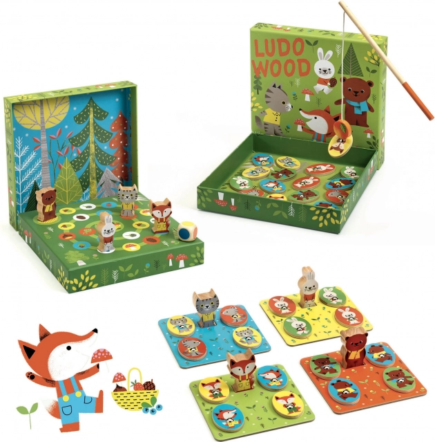 Djeco set 4 igre Ludo Wood